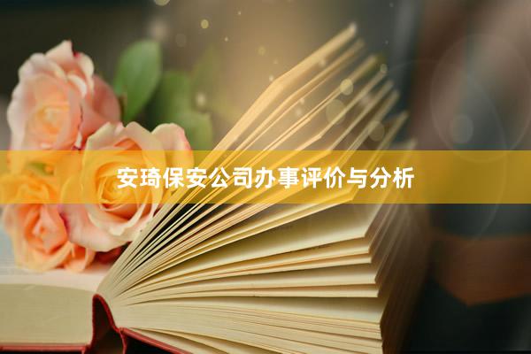 安琦保安公司办事评价与分析